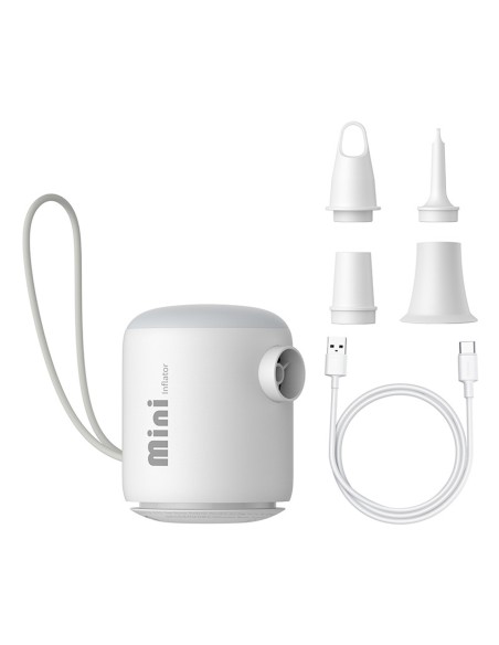 
Nešiojama įkraunama kelioninė pompa su 4 USB-C antgaliais - balta

