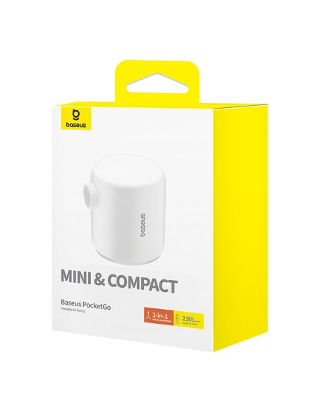 
Nešiojama įkraunama kelioninė pompa su 4 USB-C antgaliais - balta
