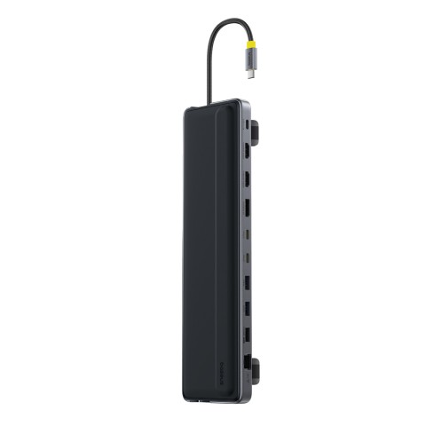 
„HUB 12-in-1“ prijungimo stotelė USB-C HDMI DisplayPort USB-A SD/ microSD RJ45 PD - pilka
