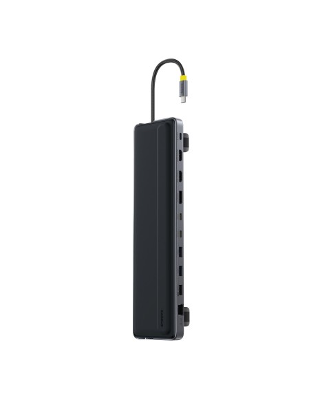 
„HUB 12-in-1“ prijungimo stotelė USB-C HDMI DisplayPort USB-A SD/ microSD RJ45 PD - pilka
