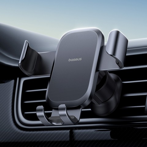 
„Gravity“ automobilio laikiklis išmaniajam telefonui ant ventiliacijos angos – juodas
