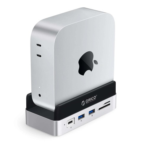 
10 viename „Mac mini“ M.2 USB-C USB-A HDMI RJ45 SD/ TF prijungimo stotelė – sidabrinė

