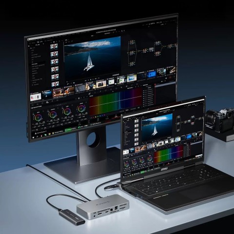 
USB-C laidas USB4 Thunderbolt5 80Gbps 240W 1.5m - juodas
