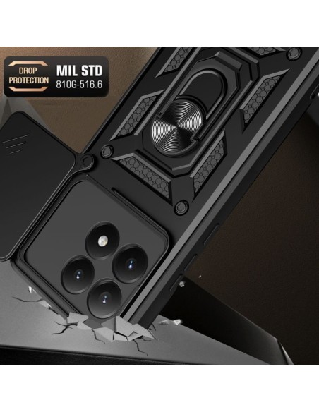 
„Xiaomi 15T CamShield Pro“ dėklas su objektyvo dangteliu ir stovu - juodas
