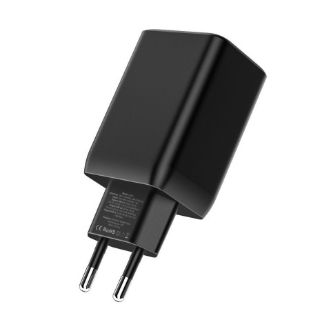 
USB-C USB-A C65W PD 65W QC sieninis įkroviklis – baltas
