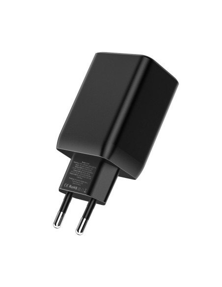 
USB-C USB-A C65W PD 65W QC sieninis įkroviklis – baltas
