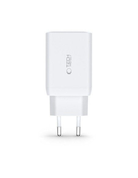 
USB-C USB-A C65W PD 65W QC sieninis įkroviklis – baltas

