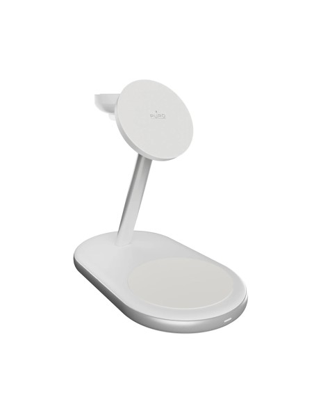 
3 viename belaidis įkroviklis telefonui, išmaniajam laikrodžiui, „Qi2 MagSafe“ ausinėms – baltas
