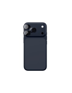 
„iPhone 17 Pro / Pro Max“ safyrinis kameros stiklas su mėlynu rėmeliu

