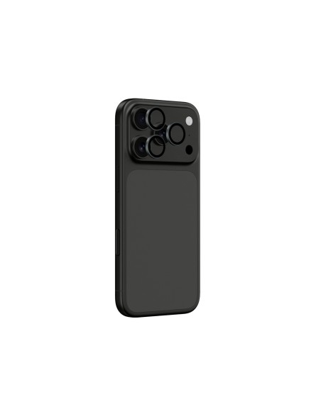 
„iPhone 17 Pro / Pro Max“ safyrinis kameros stiklas su pilku rėmeliu
