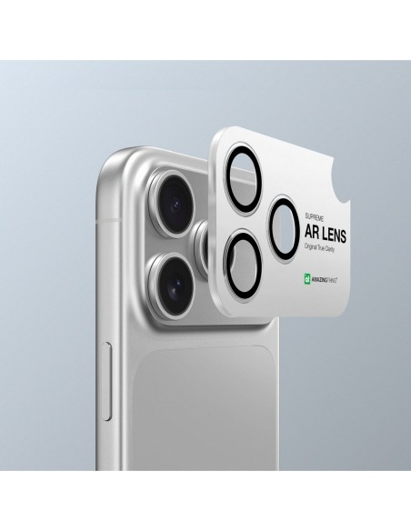 
iPhone 17 Pro / Pro Max safyrinis kameros stiklas su juodu rėmeliu
