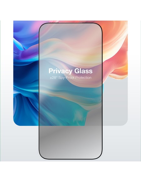 
„Radix Privacy“ grūdintas stiklas, skirtas „iPhone 17“
