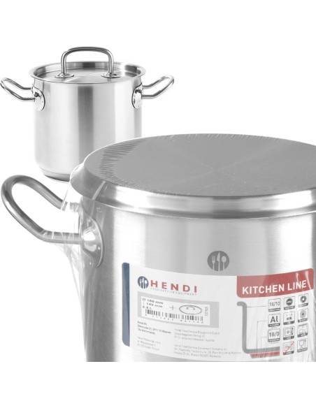 Kitchen Line aukštas puodas su dangčiu 2,8 l sk. 160 x 140 h – Hendi 837108 Kitchen Line aukštas puodas su dangčiu 2,8 l sk. 160 x 140 h – Hendi 837108