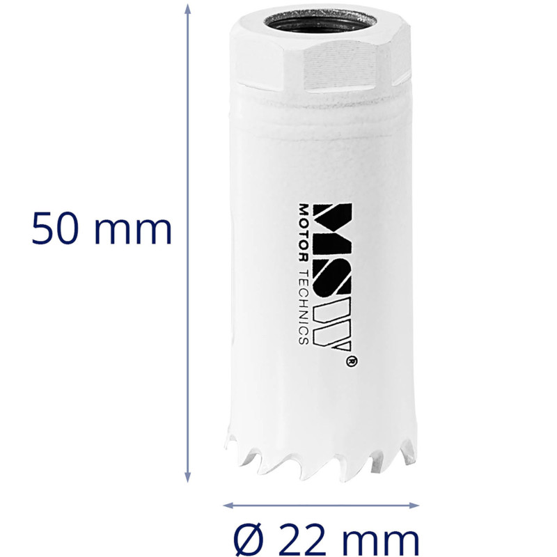 Dviejų metalų skylių pjūklo grąžtas metaliniam medienos plastikui sk. 22 mm