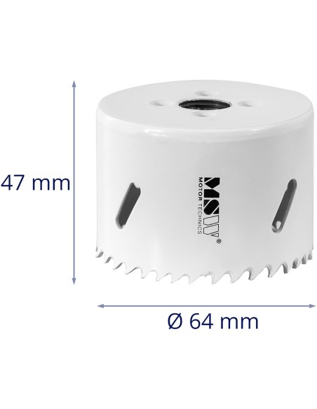 Dviejų metalų skylių pjūklo grąžtas metaliniam medienos plastikui sk. 64 mm Dviejų metalų skylių pjūklo grąžtas metaliniam medienos plastikui sk. 64 mm