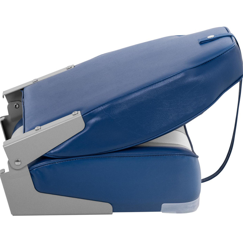 Fotelio sulankstoma sėdynė motorinei valčiai 36 x 43 x 60 cm balta-pilka-mėlyna