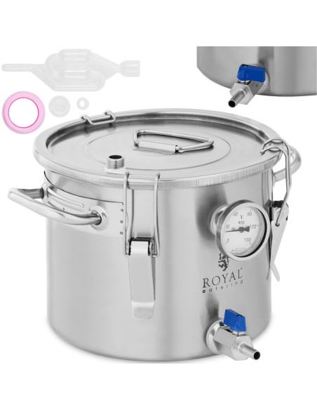 Konteinerio puodo fermentacijos katilas nerūdijantis plienas 0-150C 8 l Konteinerio puodo fermentacijos katilas nerūdijantis plienas 0-150C 8 l