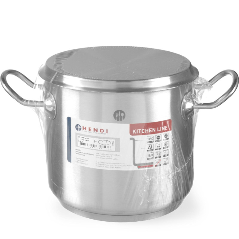 Kitchen Line aukštas puodas su dangčiu 2,8 l sk. 160 x 140 h – Hendi 837108