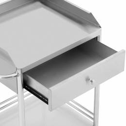 Viešbučio paslaugų vežimėlis STEEL 2 lentynų stalčius 62 x 82 x 46 cm