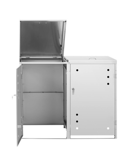 Dvigubas šiukšliadėžės dangtis su apvaliomis skylutėmis PLIENAS 2x 240 l Dvigubas šiukšliadėžės dangtis su apvaliomis skylutėmis PLIENAS 2x 240 l