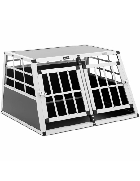 Trapecijos formos metalinis narvas šunims vežti 69 x 90 x 50 cm Trapecijos formos metalinis narvas šunims vežti 69 x 90 x 50 cm