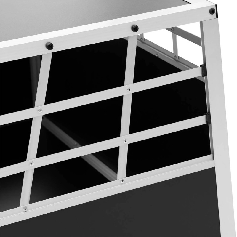 Trapecijos formos metalinis narvas šunims vežti 69 x 90 x 50 cm