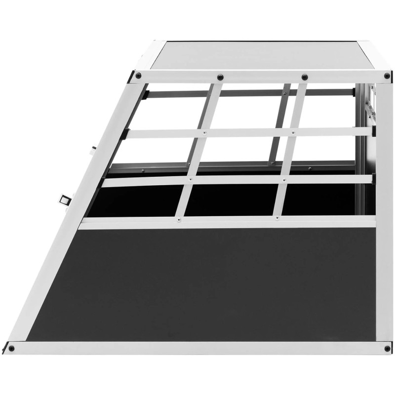 Trapecijos formos metalinis narvas šunims vežti 69 x 90 x 50 cm