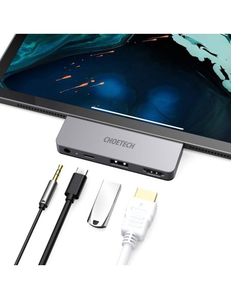 Prijungimo stotelė Apple iPad Pro HUB adapteriui USB Type C 4in1 60W PD black Prijungimo stotelė Apple iPad Pro HUB adapteriui USB Type C 4in1 60W PD black