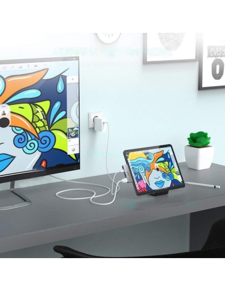 Prijungimo stotelė Apple iPad Pro HUB adapteriui USB Type C 4in1 60W PD black Prijungimo stotelė Apple iPad Pro HUB adapteriui USB Type C 4in1 60W PD black