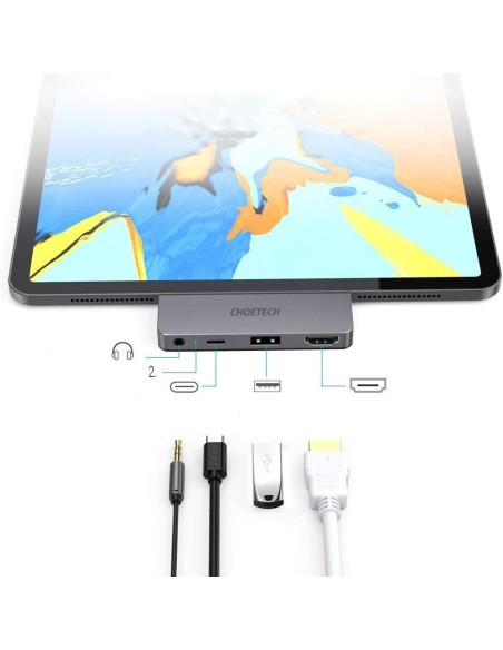 Prijungimo stotelė Apple iPad Pro HUB adapteriui USB Type C 4in1 60W PD black Prijungimo stotelė Apple iPad Pro HUB adapteriui USB Type C 4in1 60W PD black
