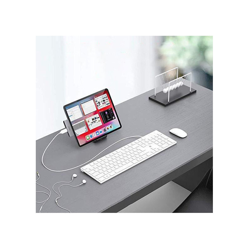 Prijungimo stotelė Apple iPad Pro HUB adapteriui USB Type C 4in1 60W PD black