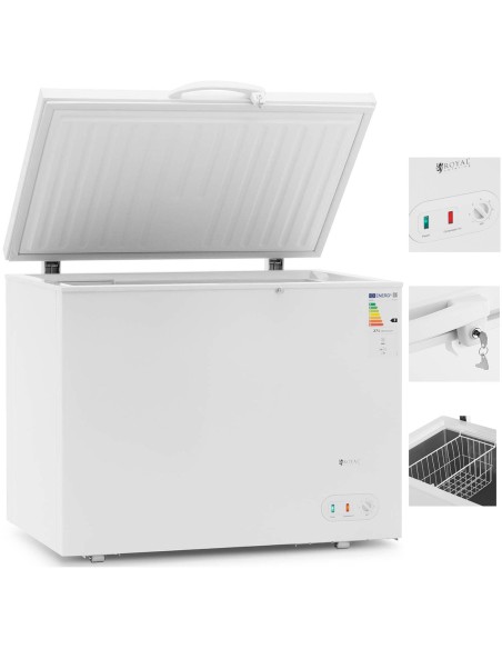 Užrakinamas krūtinės šaldiklis 1 krepšelis 269 L 63 W