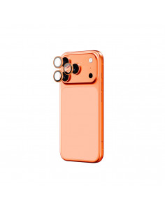 
„iPhone 17 Pro / Pro Max AR“ safyrinis lęšio stiklas – oranžinis rėmelis
