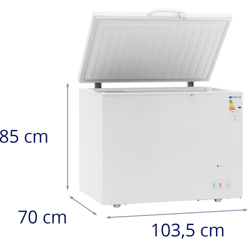 Užrakinamas krūtinės šaldiklis 1 krepšelis 269 L 63 W