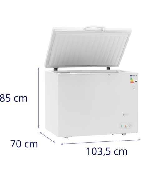 Užrakinamas krūtinės šaldiklis 1 krepšelis 269 L 63 W