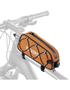 
Vandeniui atsparus dviračio krepšys su viršutiniu vamzdžiu, 0,7 l – oranžinis
