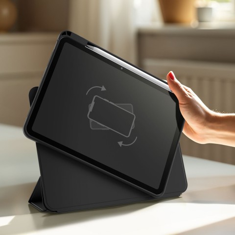 
„iPad Air M3 13“ dėklas su „Titan Pro Mag“ stovu – juodas
