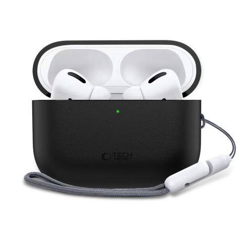 
Apsauginis silikoninis dėklas „AirPods Pro 3“ ausinėms – juodas
