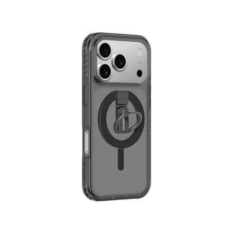 
„iPhone 17 Pro Max Titan Pro Grip Ring Set“ „MagSafe“ dėklas – juodas
