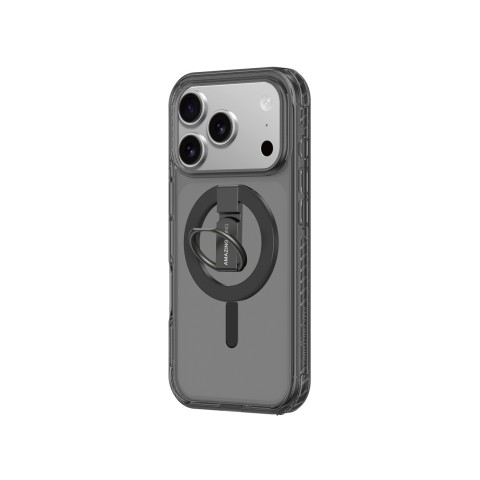 
„iPhone 17 Pro Max Titan Pro Grip Ring Set“ „MagSafe“ dėklas – juodas
