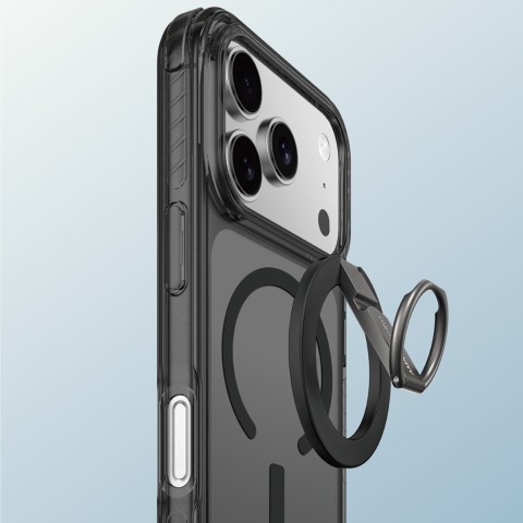 
„iPhone 17 Pro Max Titan Pro Grip Ring Set“ „MagSafe“ dėklas – juodas
