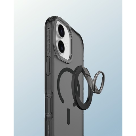 
„iPhone 17 Titan Pro“ laikiklio žiedų rinkinys, „MagSafe“ dėklas – juodas

