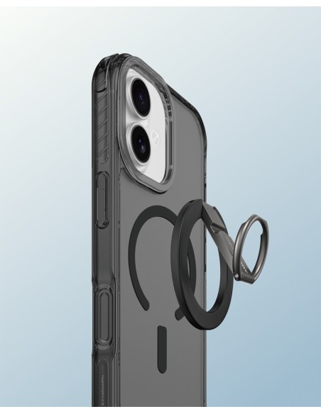 
„iPhone 17 Titan Pro“ laikiklio žiedų rinkinys, „MagSafe“ dėklas – juodas
