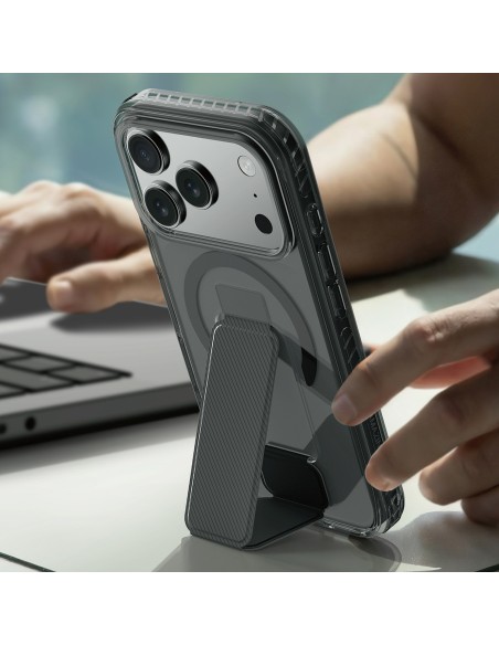 
„iPhone 17 Pro Titan Pro“ laikiklio „MagSafe“ galinis dėklas – juodas
