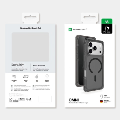 
„iPhone 17 Pro Max Omni MagSafe“ dėklas – juodas
