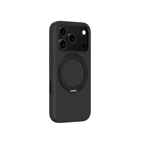 
„Cloudie“ „iPhone 17 Pro Max“ dėklas su stovu – juodas
