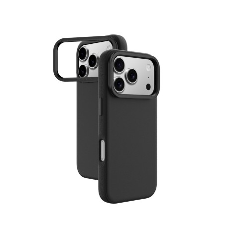 
„Glamour iPhone 17 Pro“ dėklas su stovu – juodas
