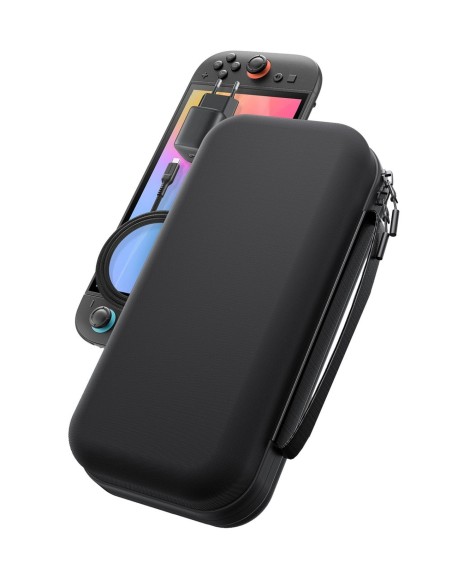 
Apsauginis dėklas „Nintendo Switch 2“ konsolei ir priedams – juodas
