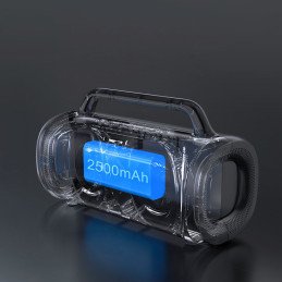Belaidis Bluetooth 5.1 garsiakalbis su spalvotu LED apšvietimu juodu