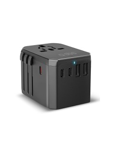 
Kelioninis adapteris ES JK JAV AUS USB-C USB-A GaN 70W - juodas
